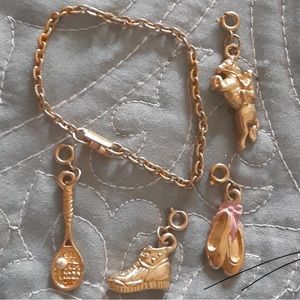 🌹Child's charm bracelet sneaker ballet horse tennis